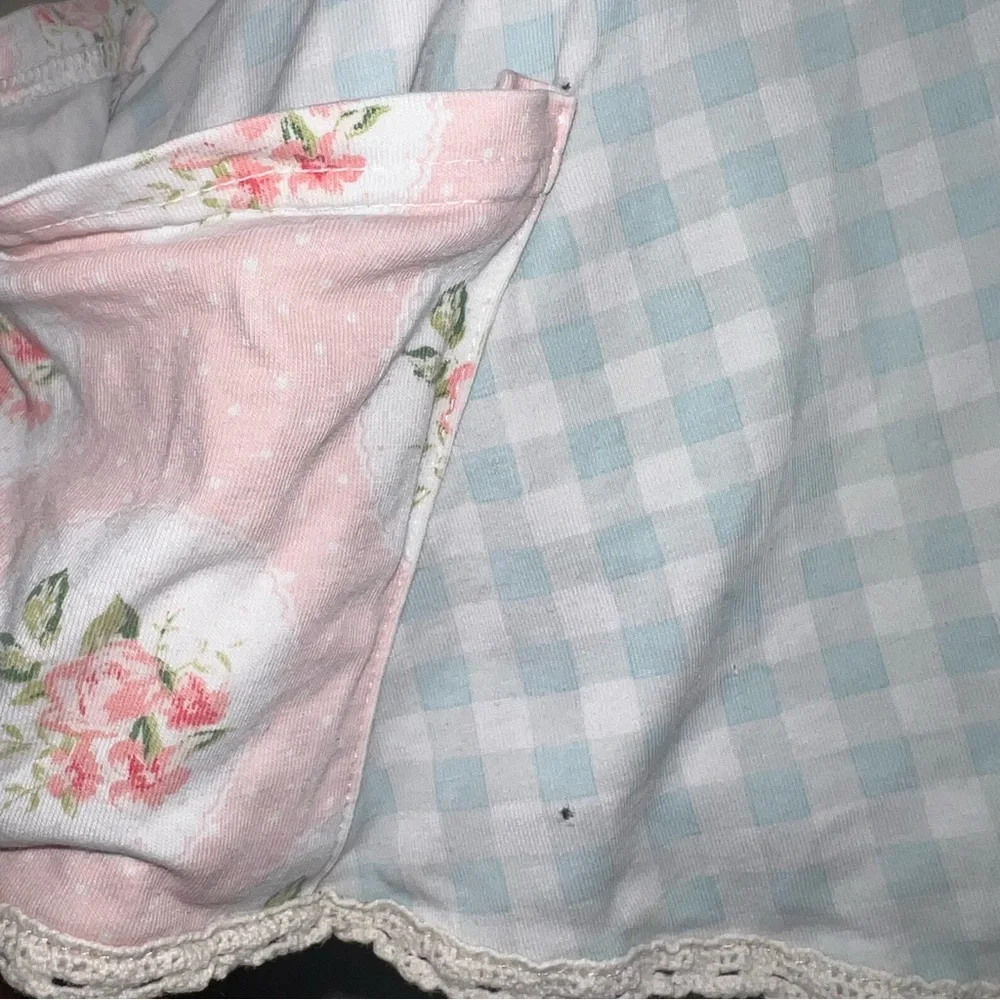 Sweethoney Play Condition Pink Floral & Blue Gingham Long-Sleeve Girls Dress